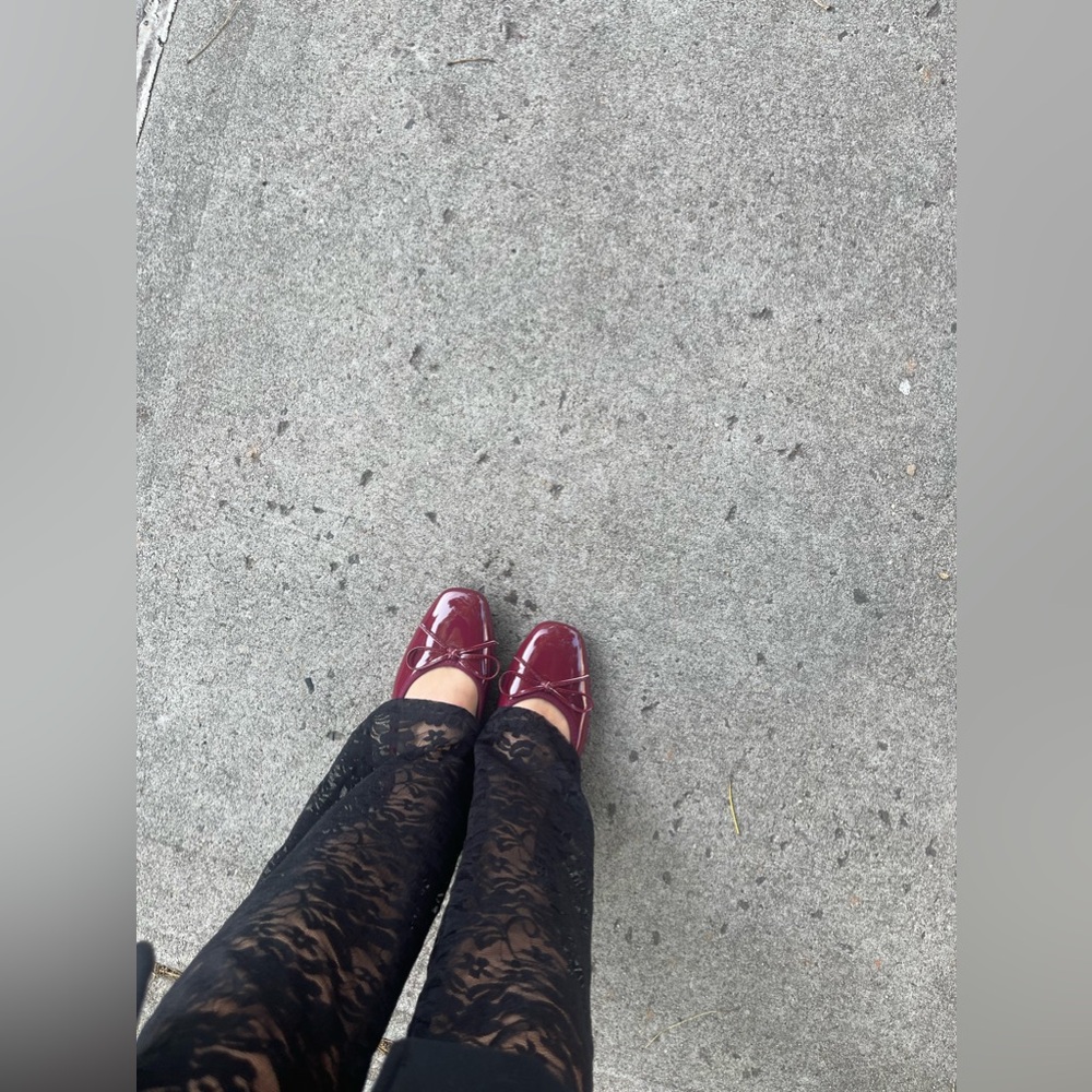 Burgundy Ballet Shoes